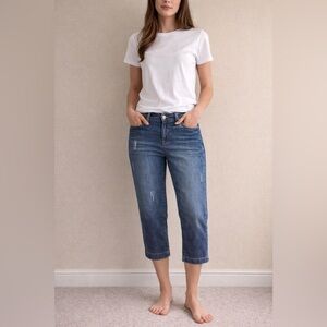 Madison Relaxed Fit Denim crop Capris Jeans